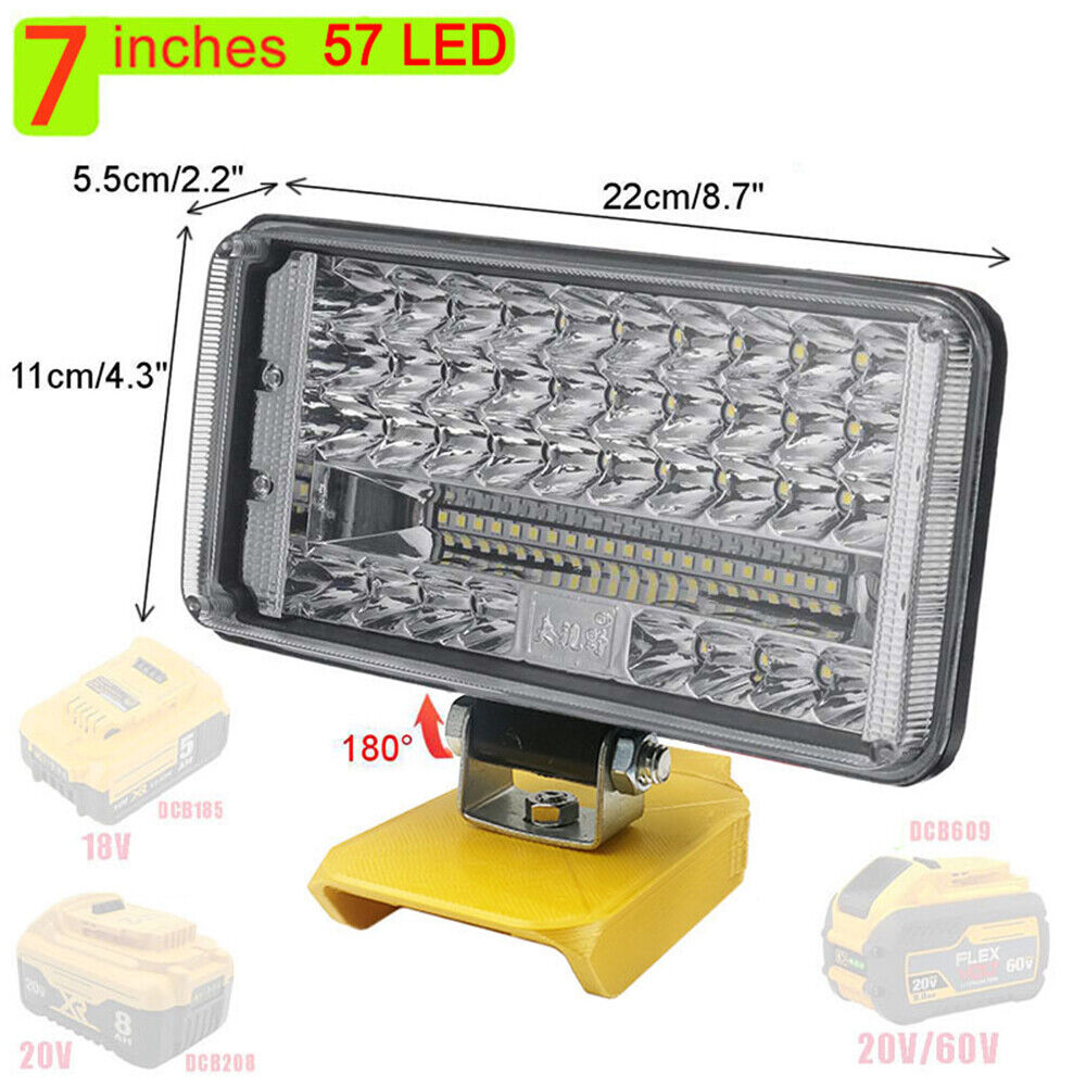 LED Work Lights 204W 8600LM Flashlights For  XR 18V 20V Lithium Battery UK