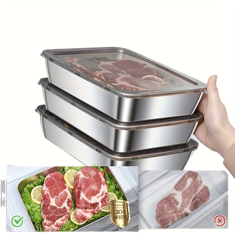 Stainless Steel Sealed Food Storage Box – Airtight Container for Grains, Dried Fruits & Kitchen Storage