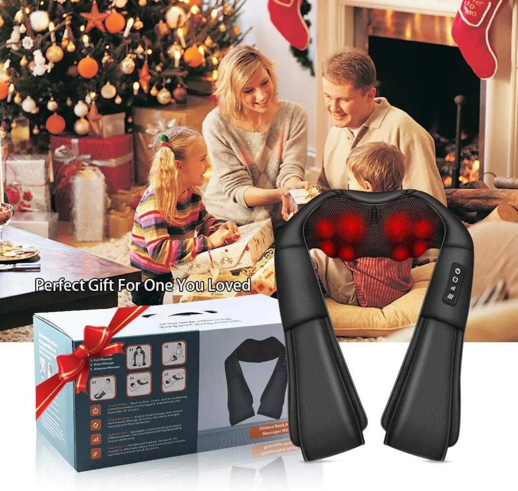 Wireless Neck And Back Massager Shiatsu Deep Kneading Massage