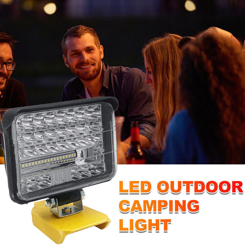 LED outdoor camping light with people in the background