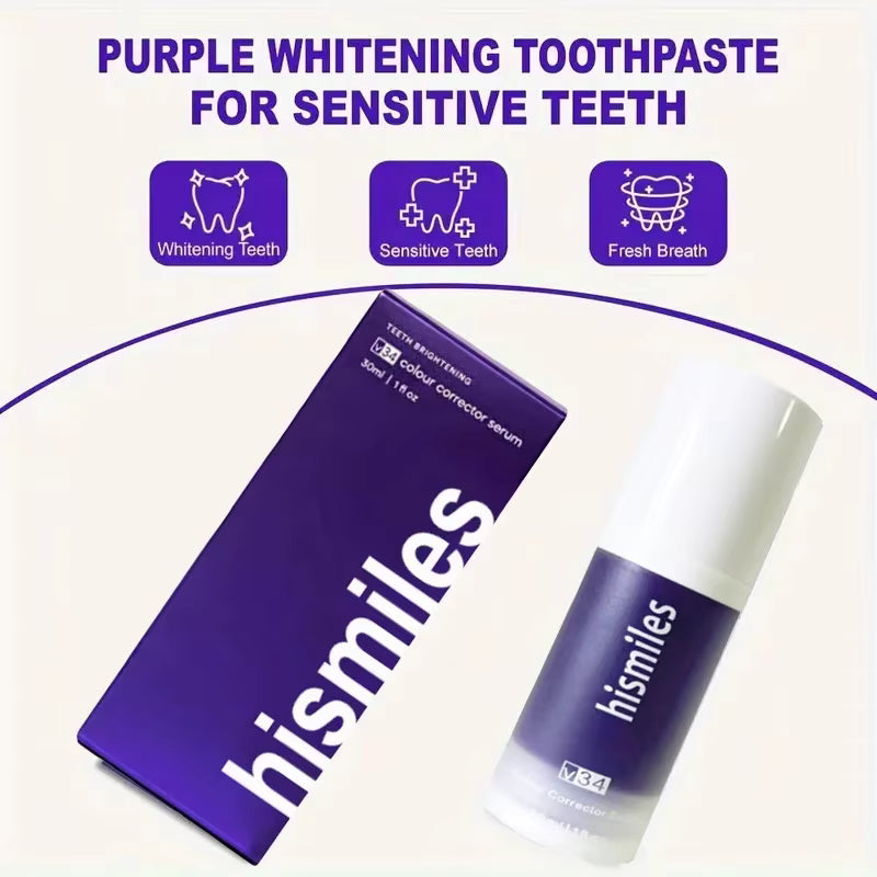 Purple Whitening Toothpaste – Teeth Brightening & Stain Removal (30ml)