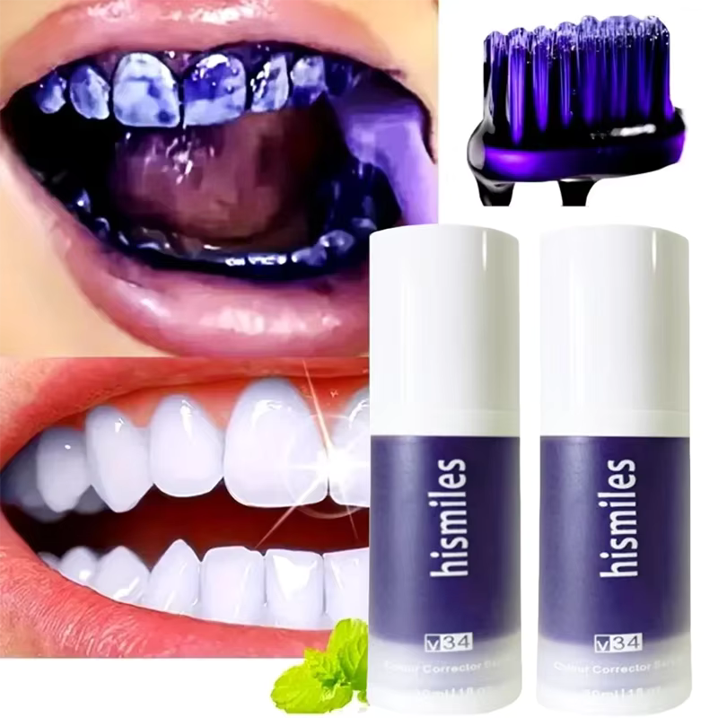 Purple Whitening Toothpaste – Teeth Brightening & Stain Removal (30ml)