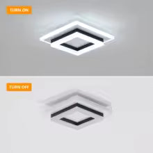 Square Acrylic Ceiling Light Modern LED Ceiling Lamp,20cm 24W LED Ceiling Lights for Bedroom Office Kitchen Living Room